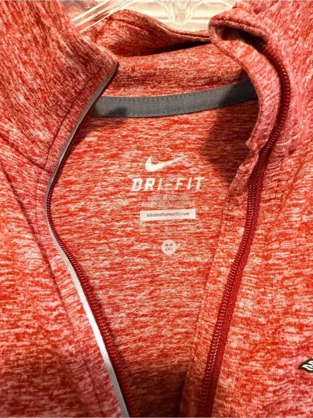 Nike Women's Arkansas Razorbacks Heather Red Quarter-Zip Pullover